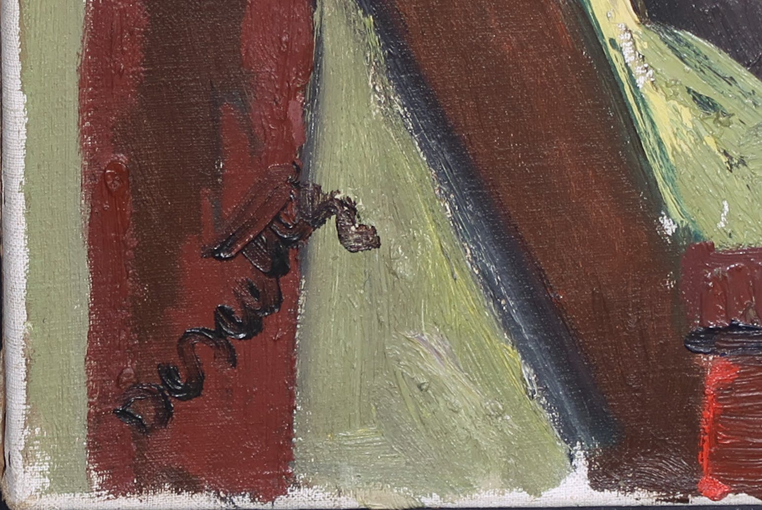 Jeanne Bieruma Oosting - Acryl op doek, Stilleven met fruit op tafel  kopen? Bied vanaf 750!