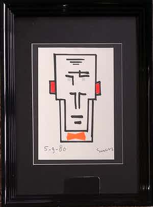 Siep van den Berg - collage en inkt op papier verkocht voor € 125!