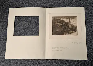 Eduard Karsen - omstreeks 1900 - omstreeken van Amsterdam - droge naald Ets - gesigneerd kopen? Bied vanaf 33!
