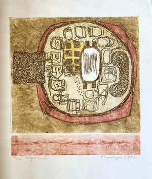 Jan Montyn - Eigen druk, zeldzame ets. verkocht voor € 85!