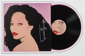 Andy Warhol - Handgesigneerde LP-hoes album Silk Electric van Diana Ross- Ingelijst kopen? Bied vanaf 1!