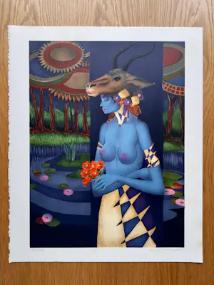 Jef van Tuerenhout - Kleurrijke, gesigneerde litho - niet ingelijst kopen? Bied vanaf 95!