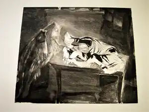 Wim Beuning - Grote Litho - "de poes slaapt" - gesigneerd - zeer kleine oplage (20) verkauft für € 43!