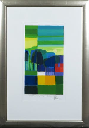 Ton Schulten - Zeefdruk, Voorjaarsgroen 1-Ingelijst kopen? Bied vanaf 200!