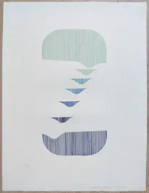 Servulo Esmeraldo - Abstracte compositie, kleurenets kopen? Bied vanaf 250!