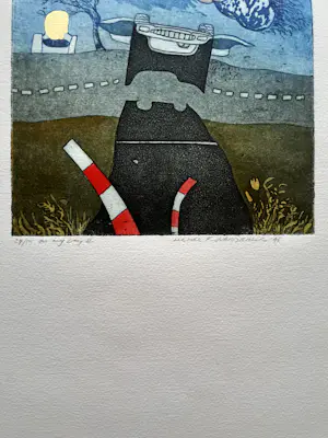 Michel van Overbeeke - "On My Way II" - Ets/aquatint - Gesigneerd - 27/50 - 1996 kopen? Bied vanaf 75!