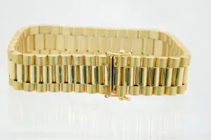 29 - Bijzonder mooie en zware 18 Krt gouden "president" armband - heren model kopen? Bied vanaf 1870!