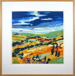 Willem Brauck - Zeefdruk, Les Couleurs de Provence - Ingelijst verkocht voor € 35!
