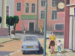 Niet of onleesbaar gesigneerd - BATES -Naïef geschilderde Bloemenmarkt Roosendaal 1 kopen? Bied vanaf 1!