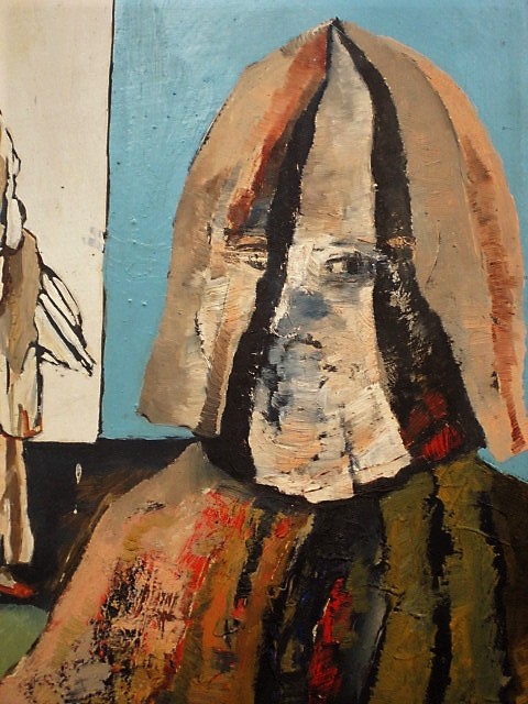 Ruud Cornelisse - Post Cobra Surrealisme olieverf 1969 "Witte Theater" gesigneerd  kopen? Bied vanaf 1!