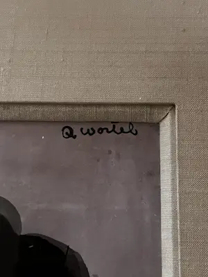 Ans Wortel - Gouache, vrouw met strikken in haar, handgesigneerd kopen? Bied vanaf 144!