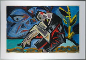 Cees Landsaat - Acryl op papier, Nigel - Ingelijst (Groot) kopen? Bied vanaf 100!