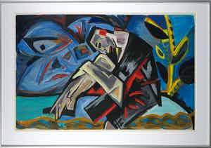 Cees Landsaat - Acryl op papier, Nigel - Ingelijst (Groot) verkocht voor € 100!