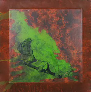 Dirk Lansink - Olieverf op driedimensionaal doek, La garto el verde vivio kaufen? Bieten Sie von 1!