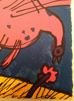 Corneille - Vogel in roze met bloem kopen? Bied vanaf 50!