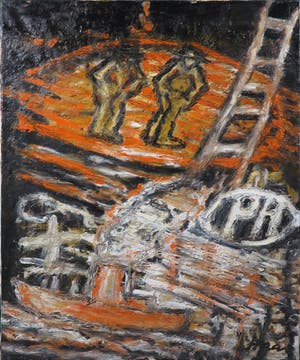 Pieter Haan - Acryl op doek, Zonder titel kopen? Bied vanaf 1!