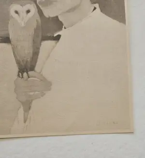 Jan Mankes - Zelfportret met Uil kopen? Bied vanaf 40!