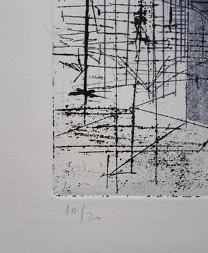 Constant - De blauwe kubus, aquatint ets (zeer beperkte oplage) kopen? Bied vanaf 995!