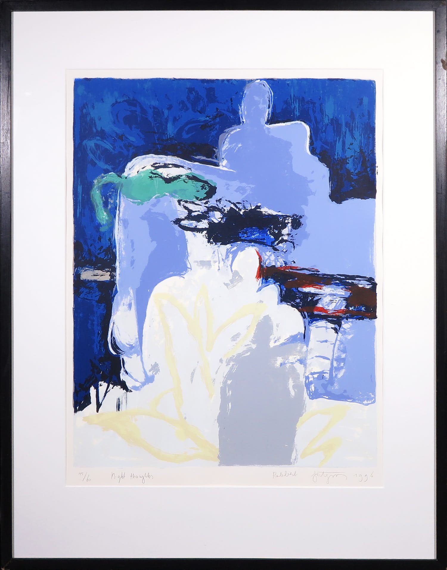 Robbert Fortgens - Zeefdruk, Night thoughts - Ingelijst verkocht voor € 40!