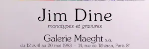 Jim Dine - Kleurenoffset-litho Affiche: HEART uit 1983 (zeldzaam) kopen? Bied vanaf 45!