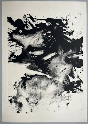 Eduard Franoschek - Große signierte nummerierte Lithographie von 1961 - Informel kopen? Bied vanaf 160!