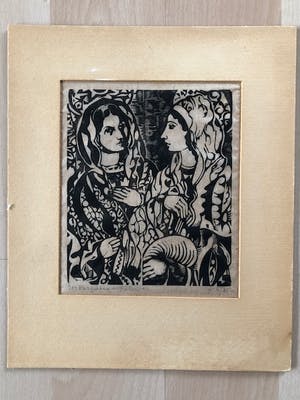 Niet of onleesbaar gesigneerd - "Perpetua en Felicitas" (Frans Masereel?) kopen? Bied vanaf 1!