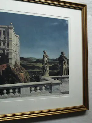 Carel Willink - Ingelijste litho , Landschap met Museum – Nr. 9 van 30 - Lijst, 66 x 76 cm. kopen? Bied vanaf 250!