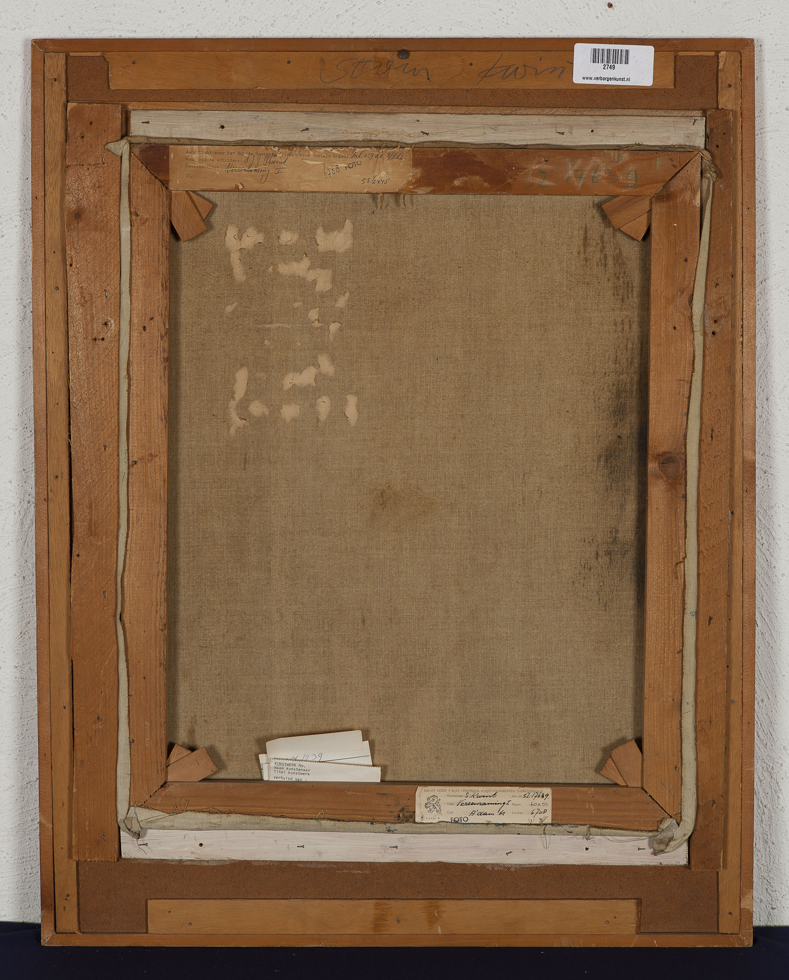 Steven Kwint - Vereenzaming - 1962 - Olieverf op doek - Gesigneerd Achterzijde - BKR Amsterdam kopen? Bied vanaf 20!