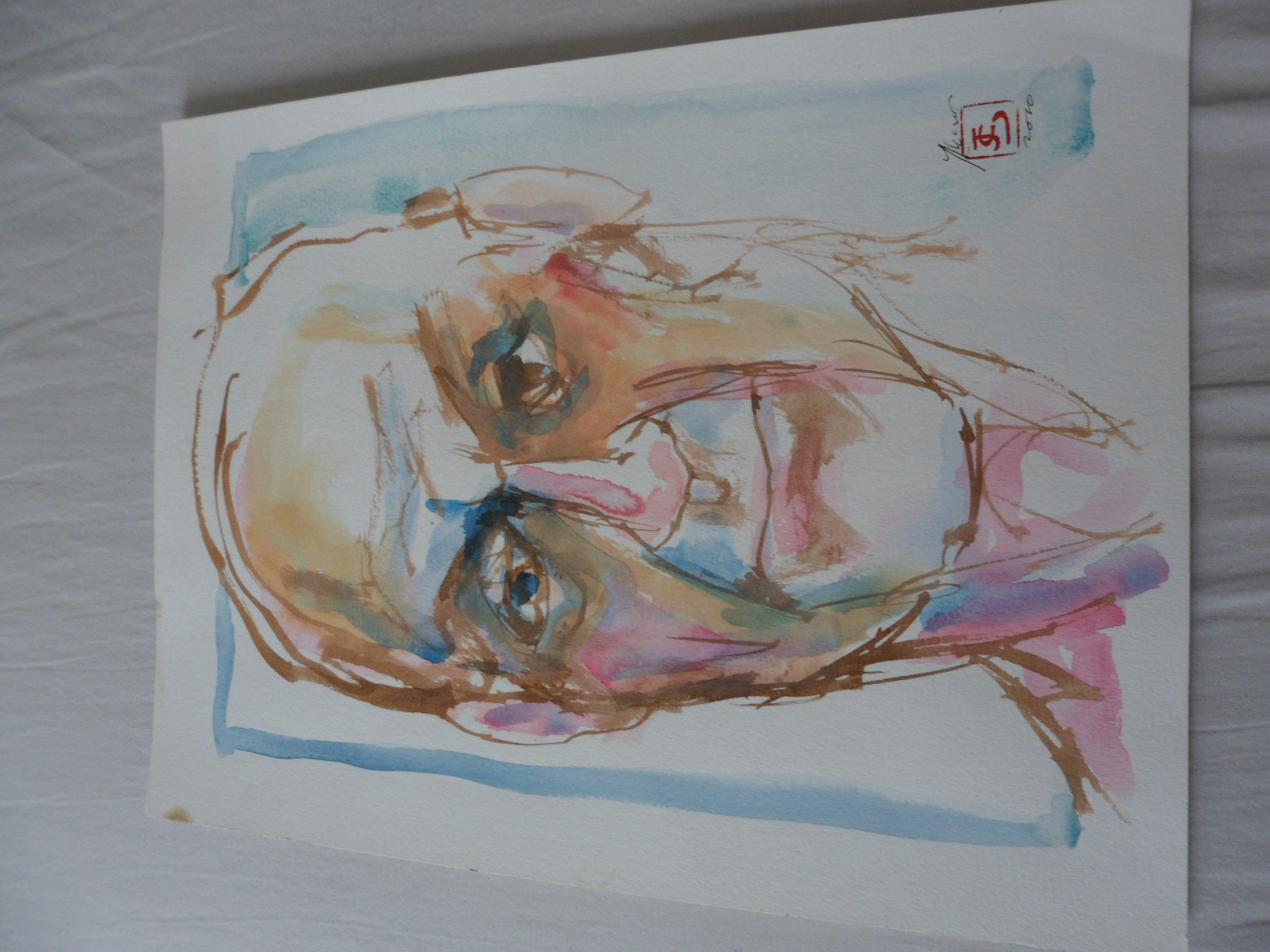 Jan Schoneveld - Aquarel zonder titel kopen? Bied vanaf 30!