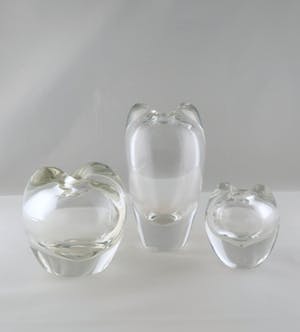 Floris Meydam - Glas, Drie blankglazen vaasjes voor Glasfabriek Leerdam kopen? Bied vanaf 1!