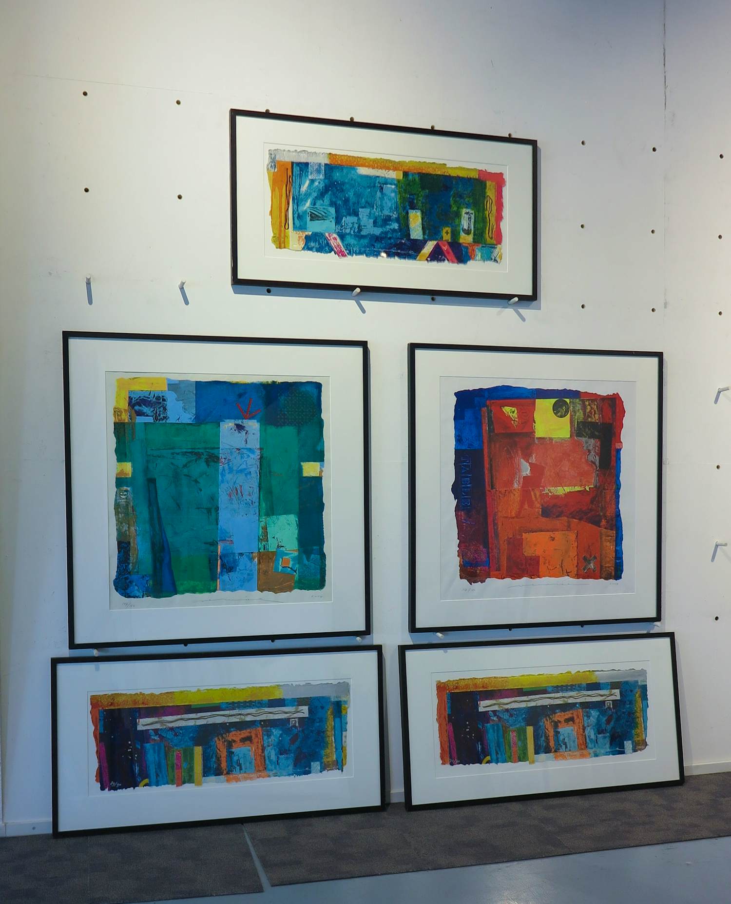 Jos Verwiel - VIJF zeefdrukken inclusief lijst! verkocht voor € 100!