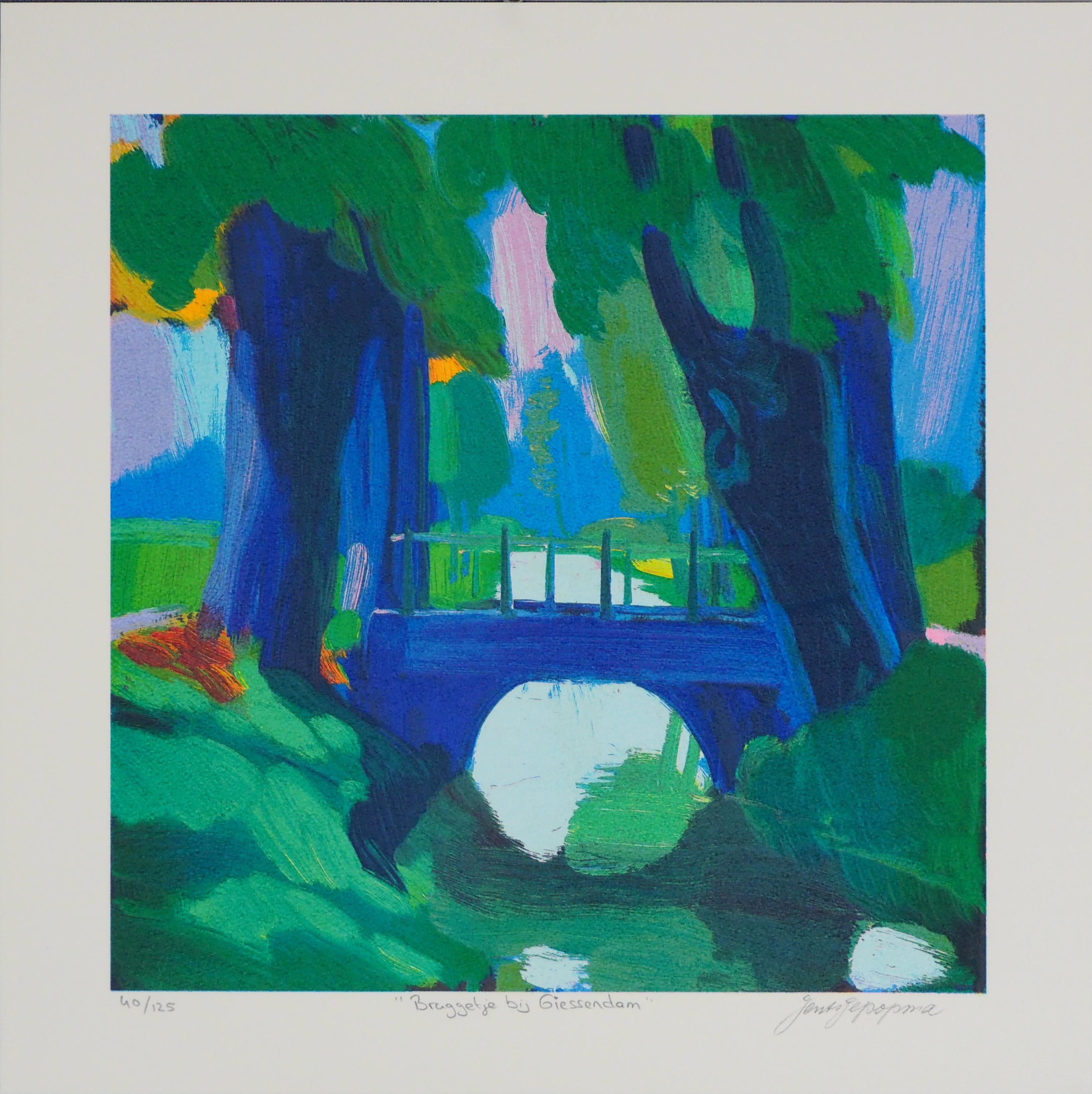 Jentsje Popma - Bruggetje bij Giessendam verkocht voor € 50!