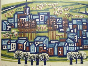 Akke Sins - JEKERDAL II // KLEURENLINOSNEDE VAN AKKE SINS kopen? Bied vanaf 50!