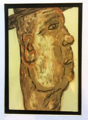 Leo Gestel - BERGENSE SCHOOL: Tekening Spakenburger visser 1933 verkocht voor € 325!