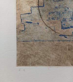 Jan Montyn - Uit elkaar vallende stad, aquatint ets (kleine oplage) kopen? Bied vanaf 125!