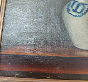 Niet of onleesbaar gesigneerd - Olieverf op doek, Bloemenvaas - Ingelijst kopen? Bied vanaf 1!