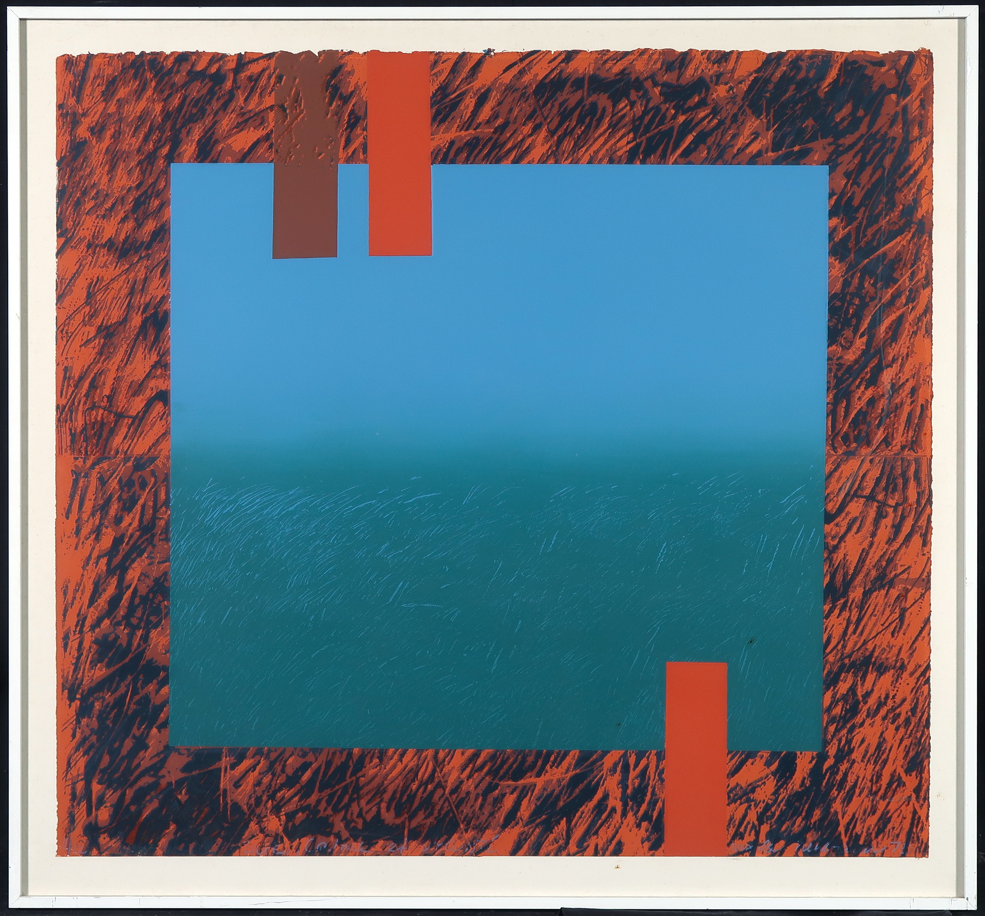 Ursula Neubauer - Zeefdruk, Gras - Ingelijst kopen? Bied vanaf 1!