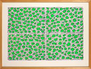 Jan Wolkers - Zeefdruk, Zomersneeuw - Ingelijst verkocht voor € 180!