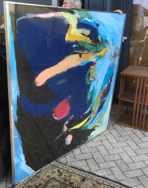 Michel van Overbeeke - C3541 - Abstracte compositie met blauw kopen? Bied vanaf 475!