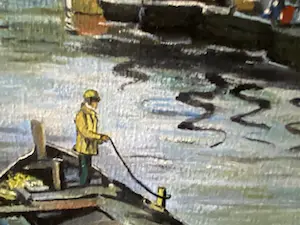 Niet of onleesbaar gesigneerd - bloemenverkoope aan de gracht kopen? Bied vanaf 1!