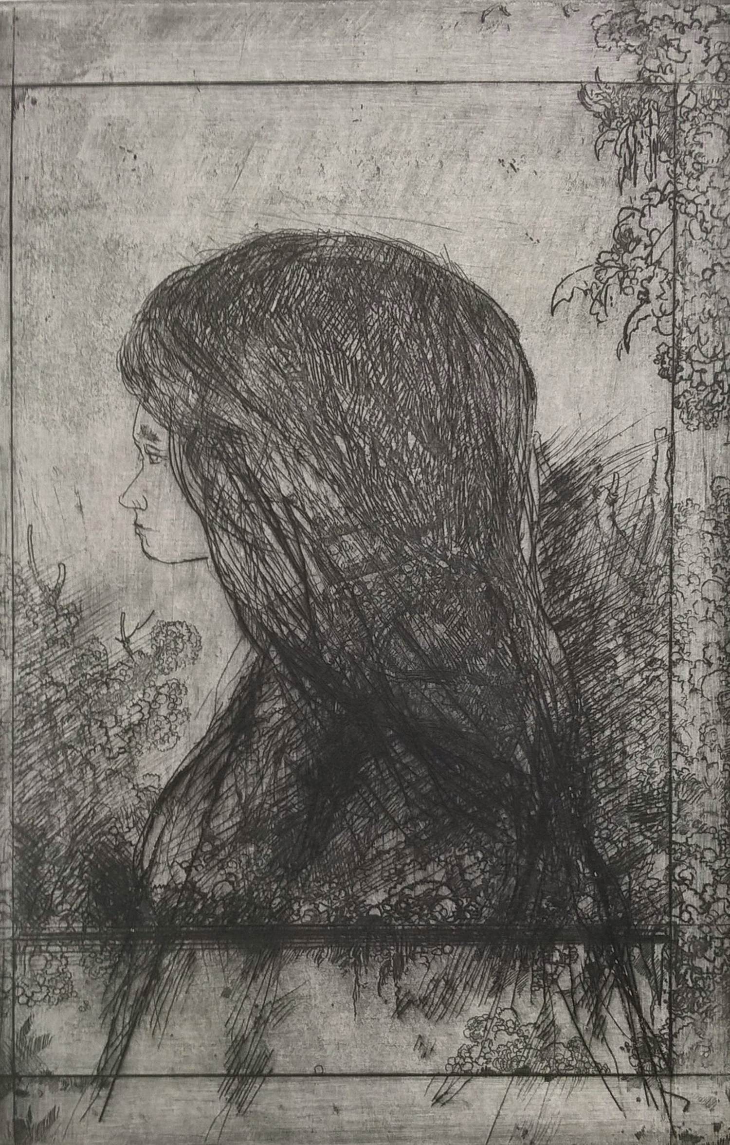 Dirkje Kuik - Dirkje Kuik – Lonneke 14 jaar – gesigneerde ets kopen? Bied vanaf 49!