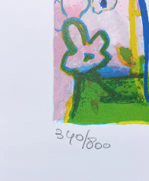 Hans Truijen - Bloemen voor Gea, 14-kleuren zeefdruk kopen? Bied vanaf 1!