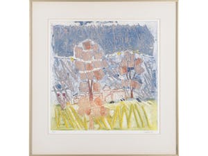 Louttre B. - L' Ame de Pêches , fraai stilleven , kleurenets met reliëfdruk uit 1988 kopen? Bied vanaf 1!