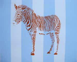 Jan de Koning - Zebra (zeefdruk) verkocht voor € 65!