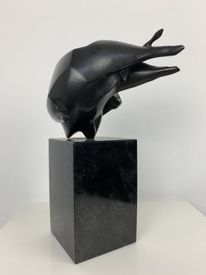 Willem Lenssinck - bronzen beeld op granieten sokkel - 'Tournedos' - 1991 (Uniek exemplaar) kopen? Bied vanaf 1950!