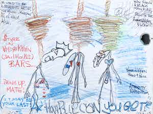 QUIK (Lin Felton) - Kleurpotlood, How blue can you get? verkocht voor € 125!