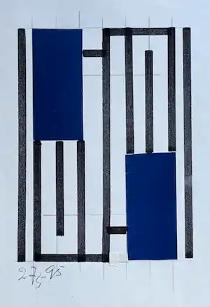 Siep van den Berg - # STROOMSTROPER, recto + verso # 1995, gedateerd, mint verkauft für € 72!