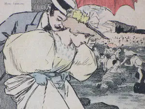 Paul Balluriau - Sur la Plage - Kleurenlitho kopen? Bied vanaf 1!