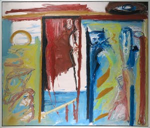Han Sterk - Olieverf op paneel, Z.T. Abstracte compositie - Ingelijst (Zeer groot) kopen? Bied vanaf 1!