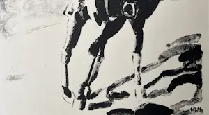 Kees Maks - litho | 'Hoogeschoolrijder' | 1939 kopen? Bied vanaf 50!